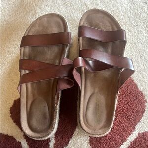 Brown Leather Women's Sandals